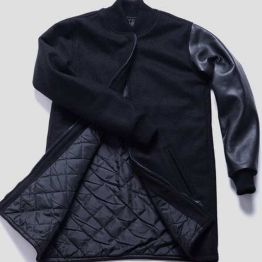 Wool bomber coat
